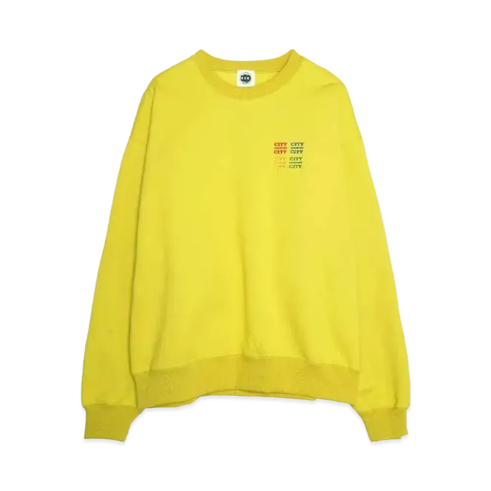 CITY COUNTRY CITY Embroidered Logo Sweatshirt_ CCCC "PISTACHIO"