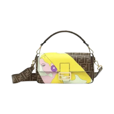 FENDI Baguette FF Zufabrick Bag Inlay "Multicolor"