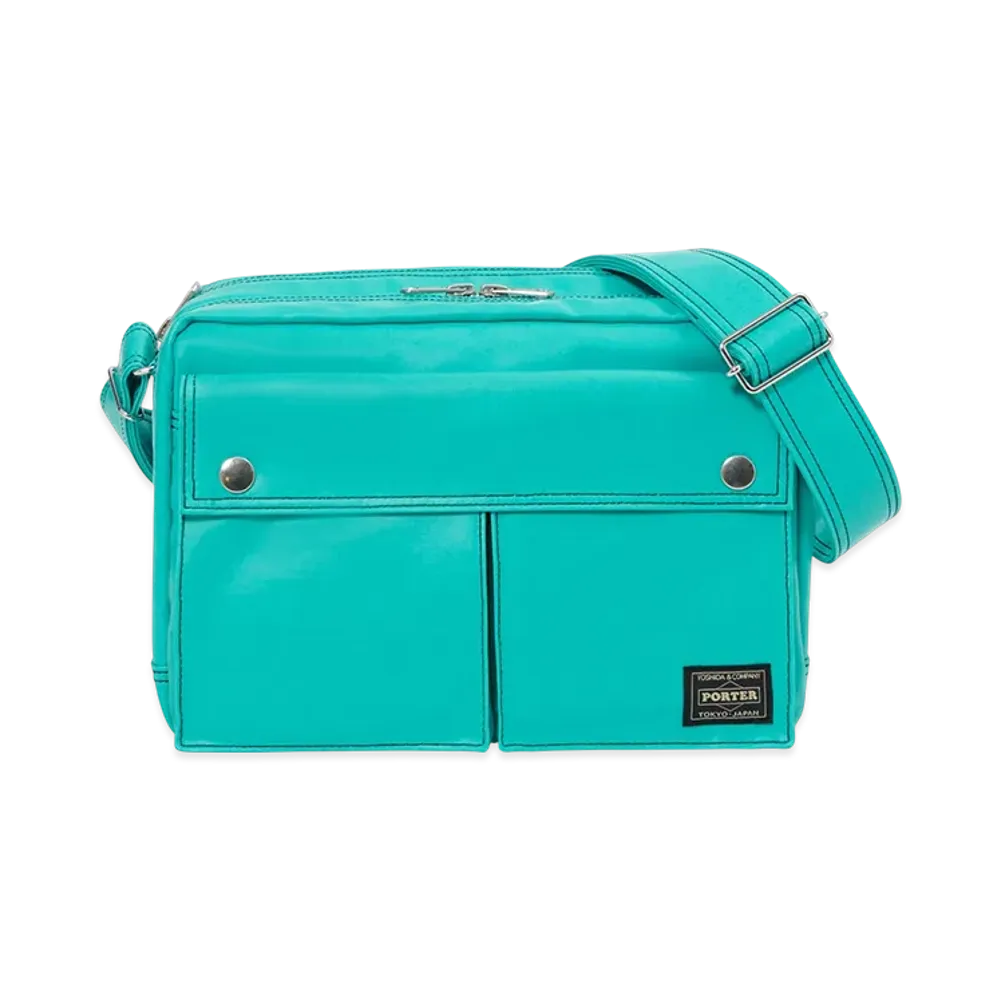 PORTER FREE STYLE Sling Bag W Zip "Turquoise"