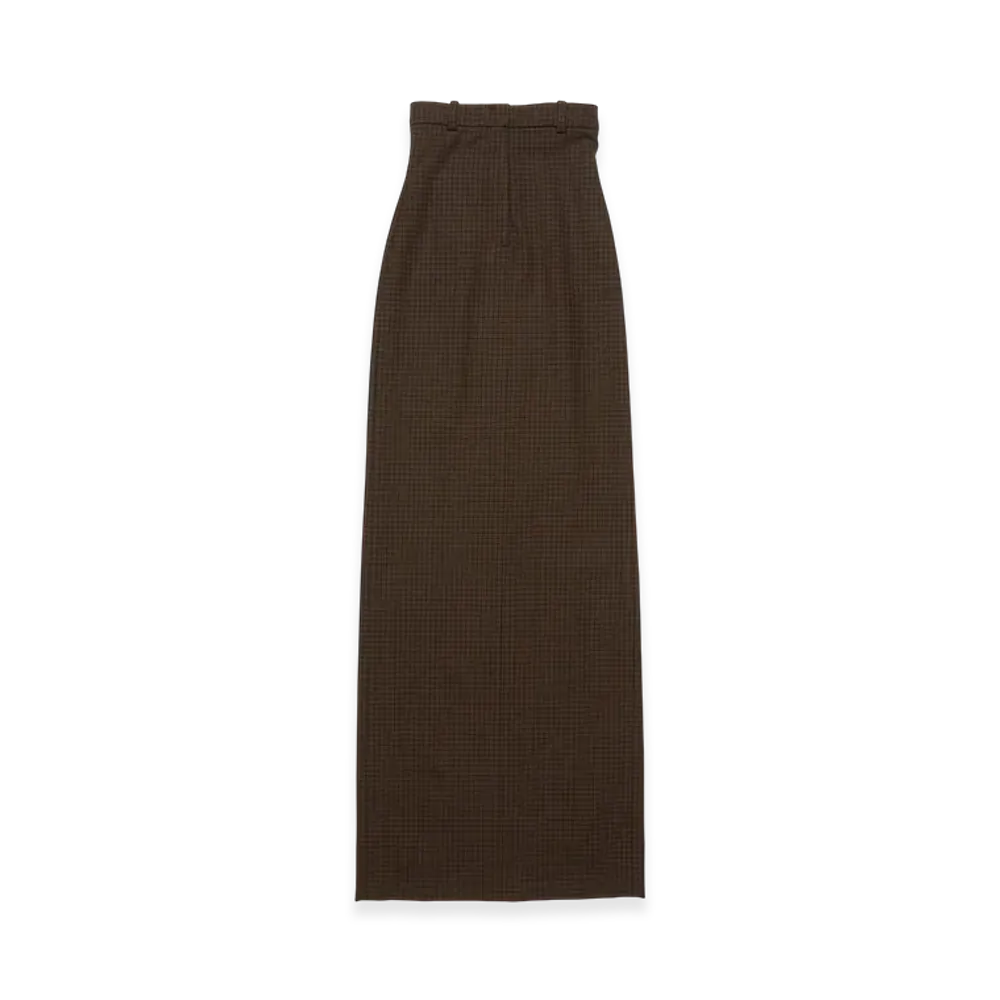 Acne Studios Wool Check Skirt Runway Show "Multi Brown"