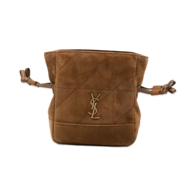 Saint Laurent Women's Suede Mini Jamie Bucket Bag "Brown"