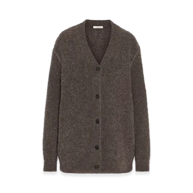 The Row Women's Laleh Cashmere, Alpaca and Silk Cardigan "Taupe"