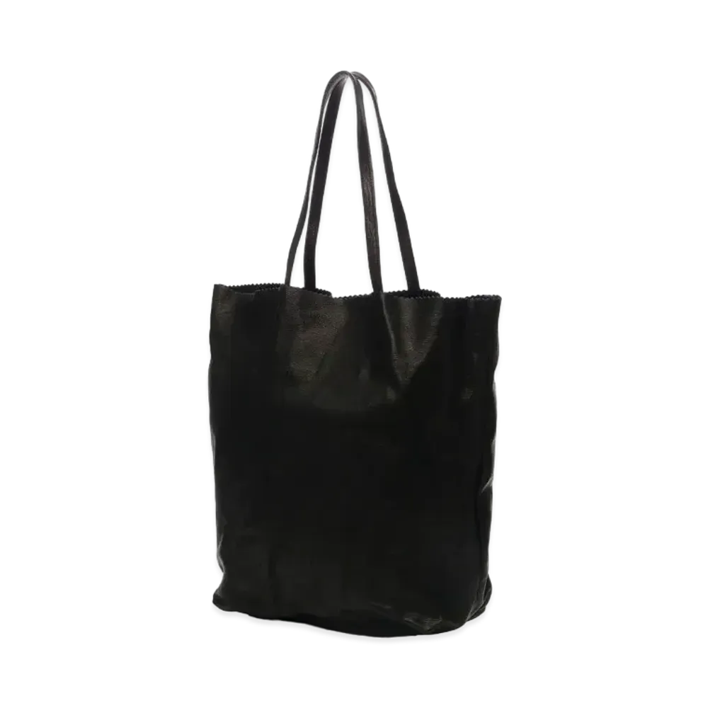 Yohji Yamamoto Pour Homme WASHED GOAT LEATHER TOTE BAG "Black"
