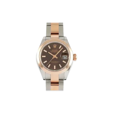 ROLEX Lady-Datejust Oyster 28mm "Chocolate/Oyster Steel/Everose Gold"