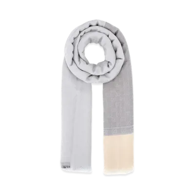 GUCCI Women's Embroidered Cashmere Blend Scarf "Printed"