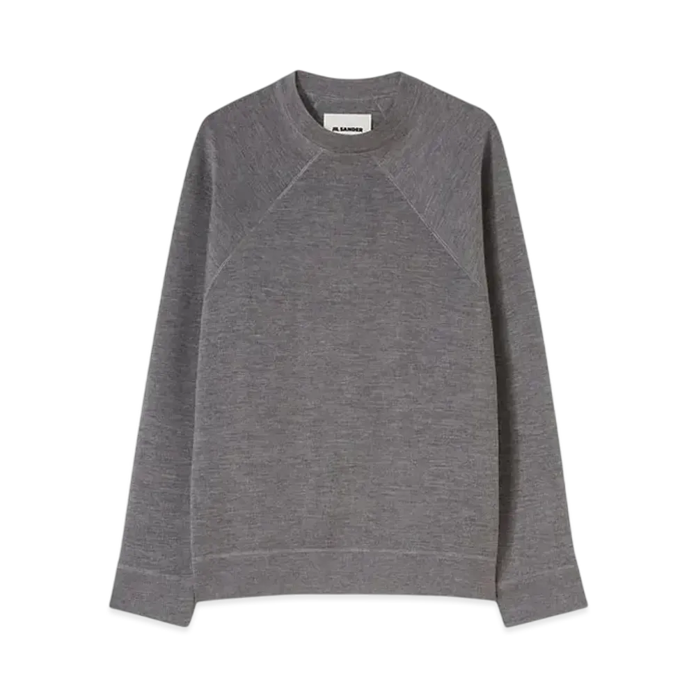 Jil Sander Men's Cashmere Blend Crew-Neck Sweatshirt "Pebble"