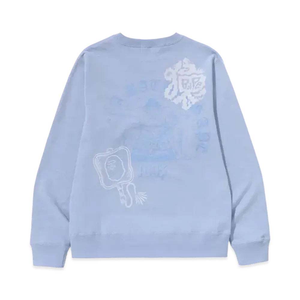 A BATHING APE Japan Culture Sumo Crewneck "Sax"