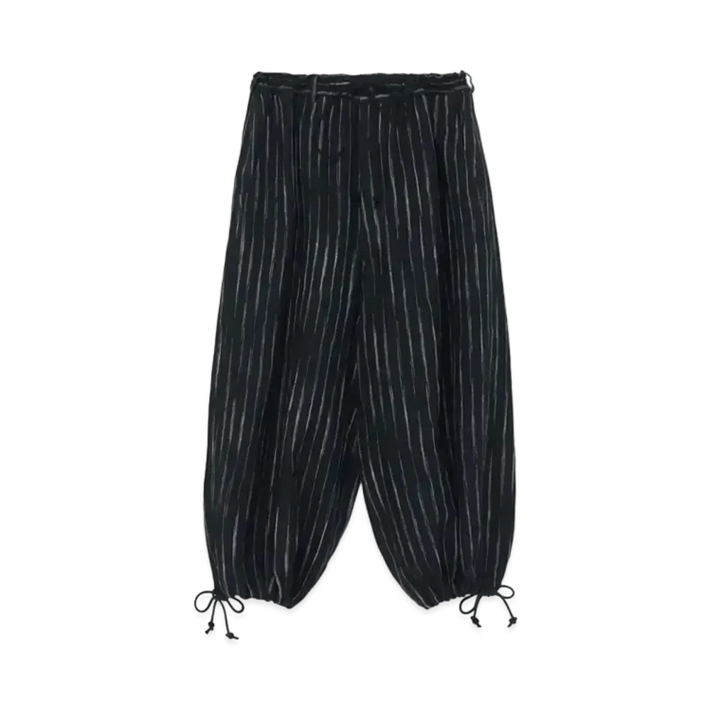 Ground Y x Jujutsu Kaisen "Curtain" Style Striped Weave Pants "Black"