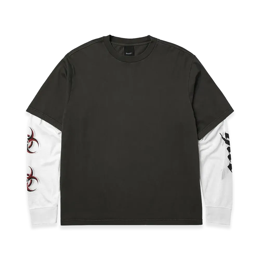 HUF Leon LS Double Layer Top "Vintage Black"