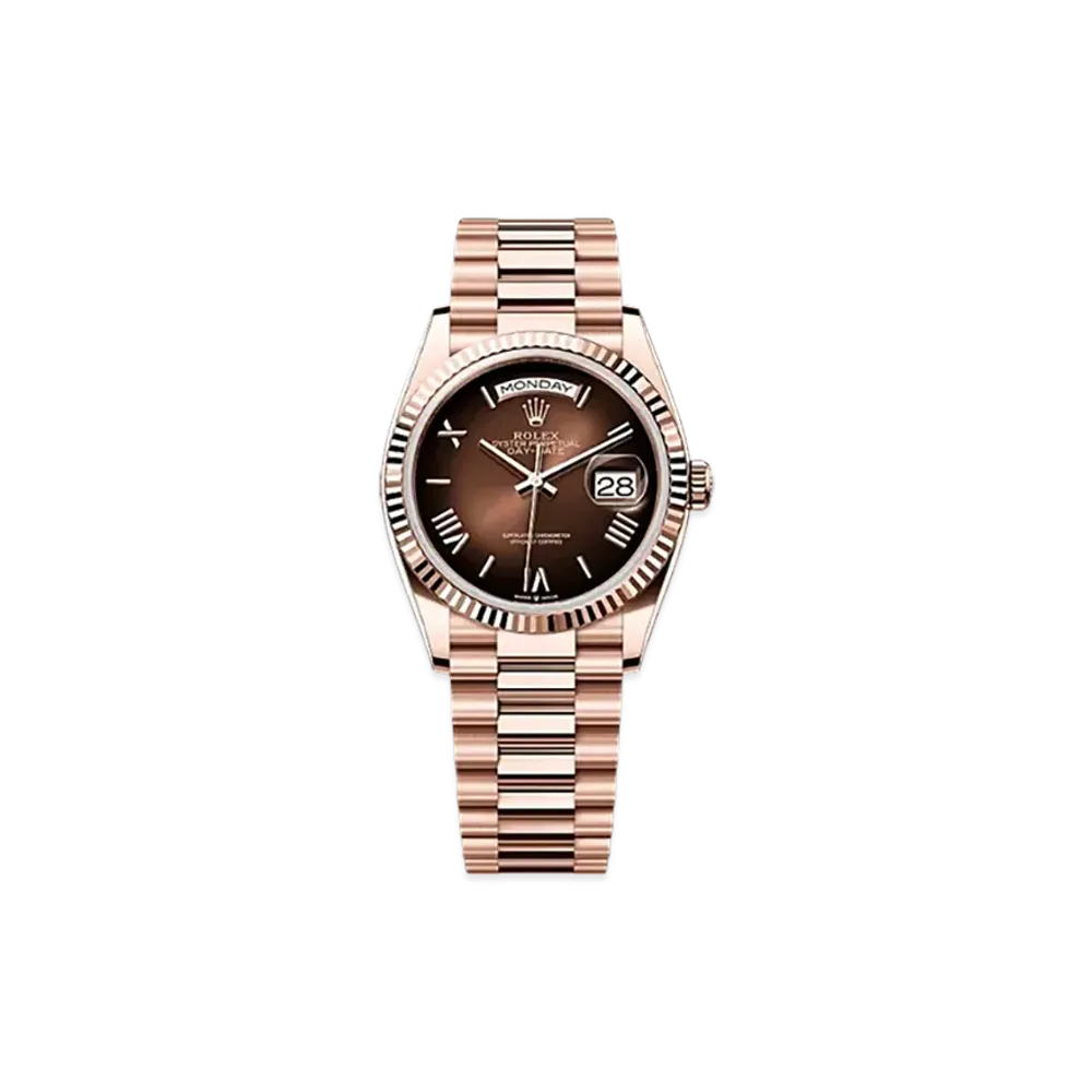ROLEX Day-Date 36mm Everose Gold 128235 "Brown Ombre"