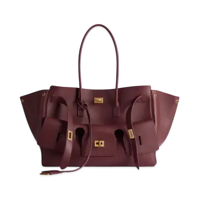 BALENCIAGA Bel Air Medium Carry All Bag "Burgundy"