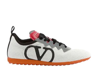 Valentino Garavani Women's White Nappa Leather Chromathon Sneakers "White"