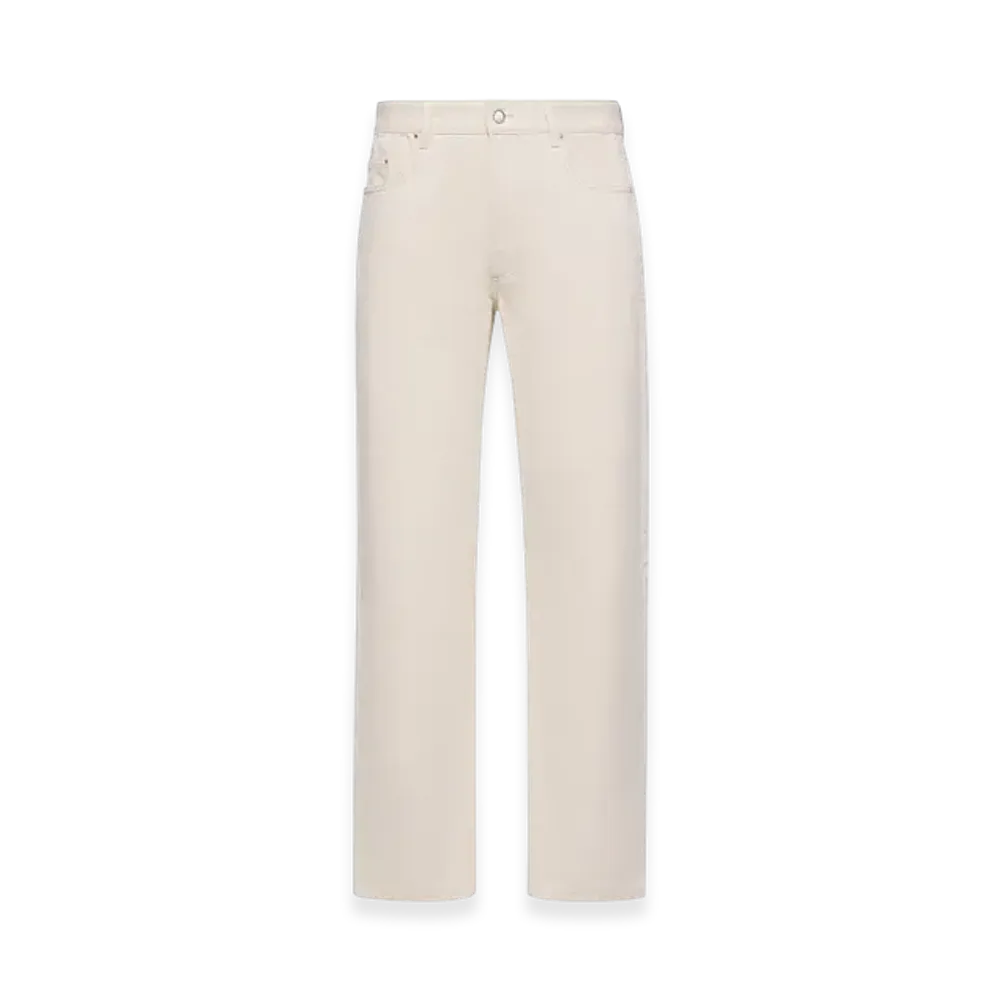 MONCLER Straight Leg Jeans "White Ivory"
