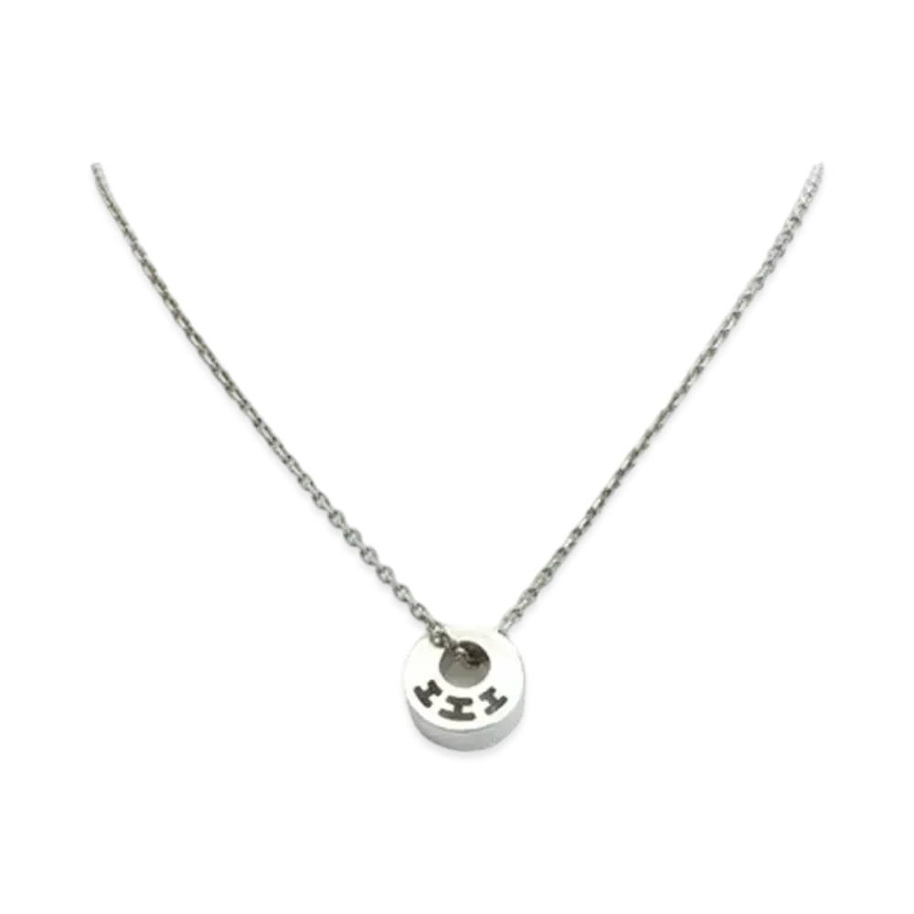 Hermes Clarte Circle Necklace "Silver"