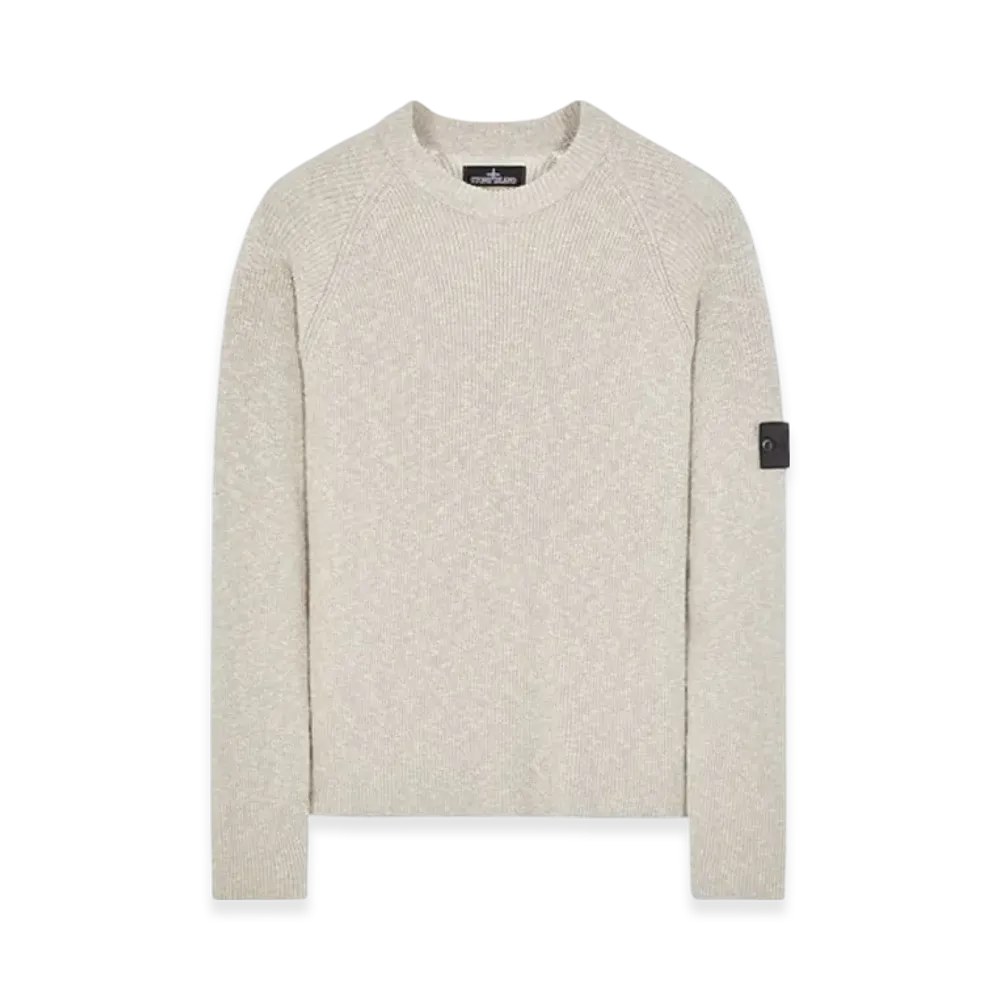 Stone Island Shadow Project 5121R Patterned Slub Dry Yarn Mock Neck Knit - 23SS "Butter"