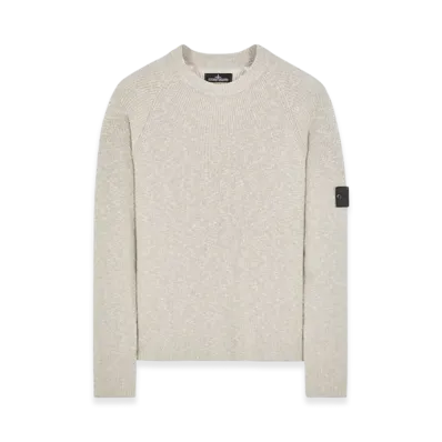 Stone Island Shadow Project 5121R Patterned Slub Dry Yarn Mock Neck Knit - 23SS "Butter"