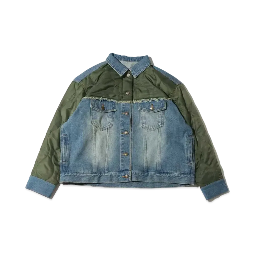 atmos pink Quilted Denim Jacket "Blue"