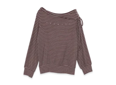 ANDMARY Women's Amy Loose Oneshoulder Tops "Brown"