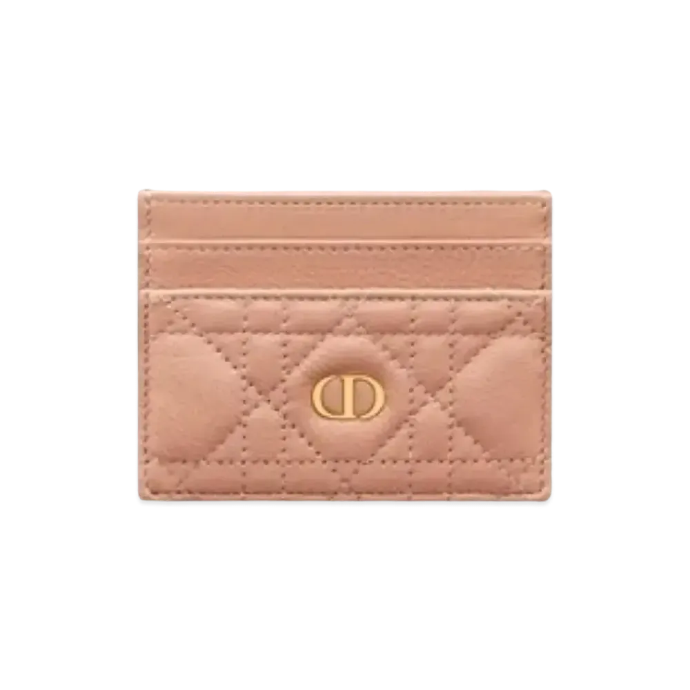 Dior Carfive Grid Card Holder "Rose Pink"