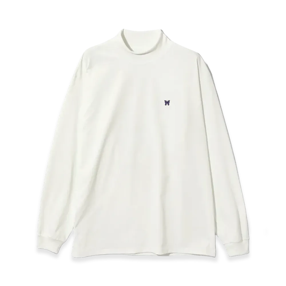 NEEDLES L/S Mock Neck Tee Poly Jersey "White"