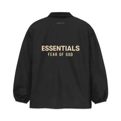 FEAR OF GOD ESSENTIALS Coaches Jacket "Jet Black"