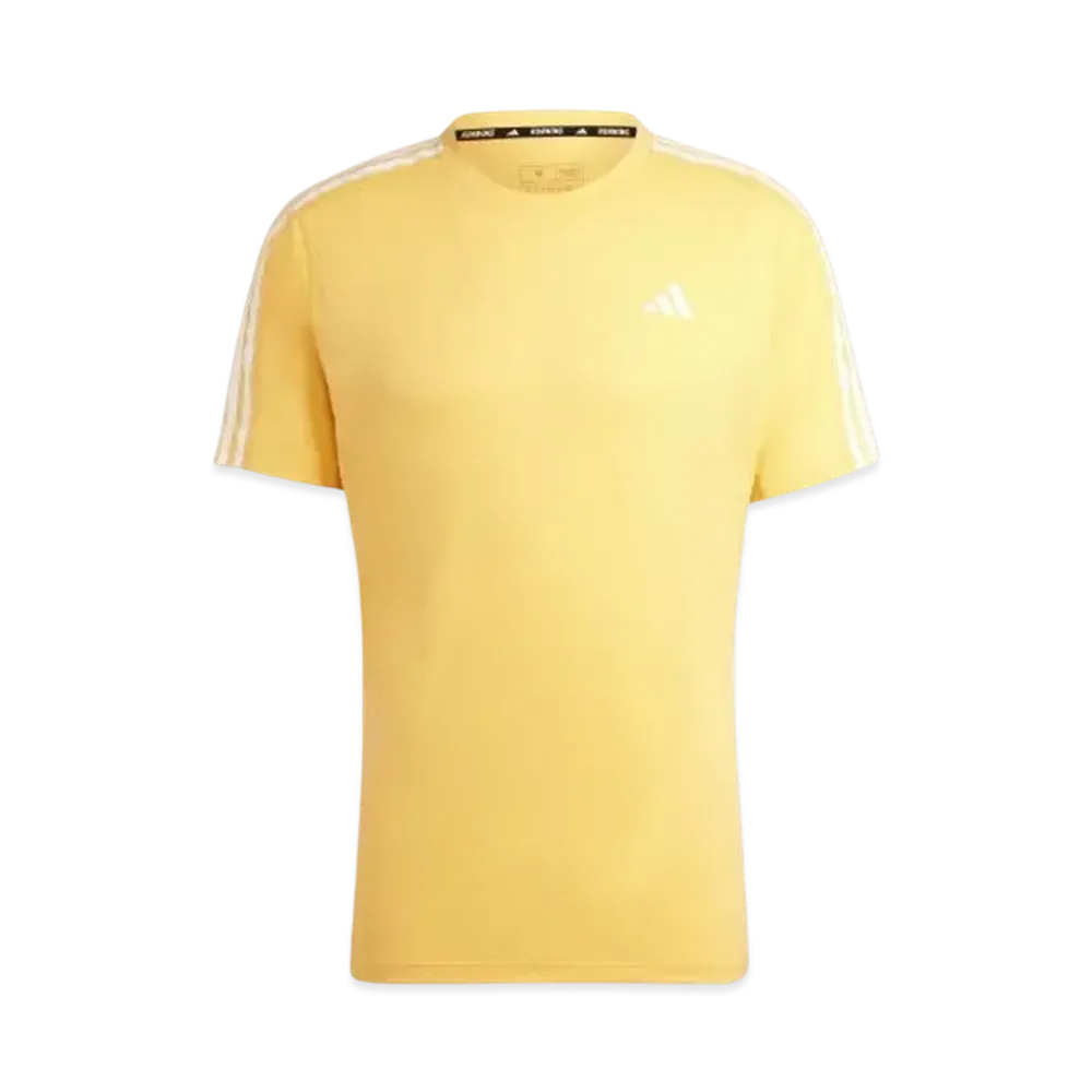 adidas Own The Run 3-Stripes Short Sleeve T-Shirt "Semi Spark"