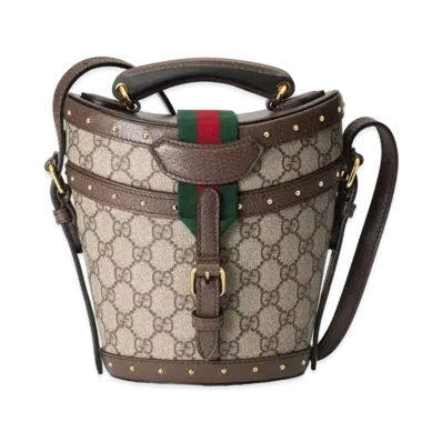 GUCCI Mini Shoulder Hat Case "Beige/Ebony"