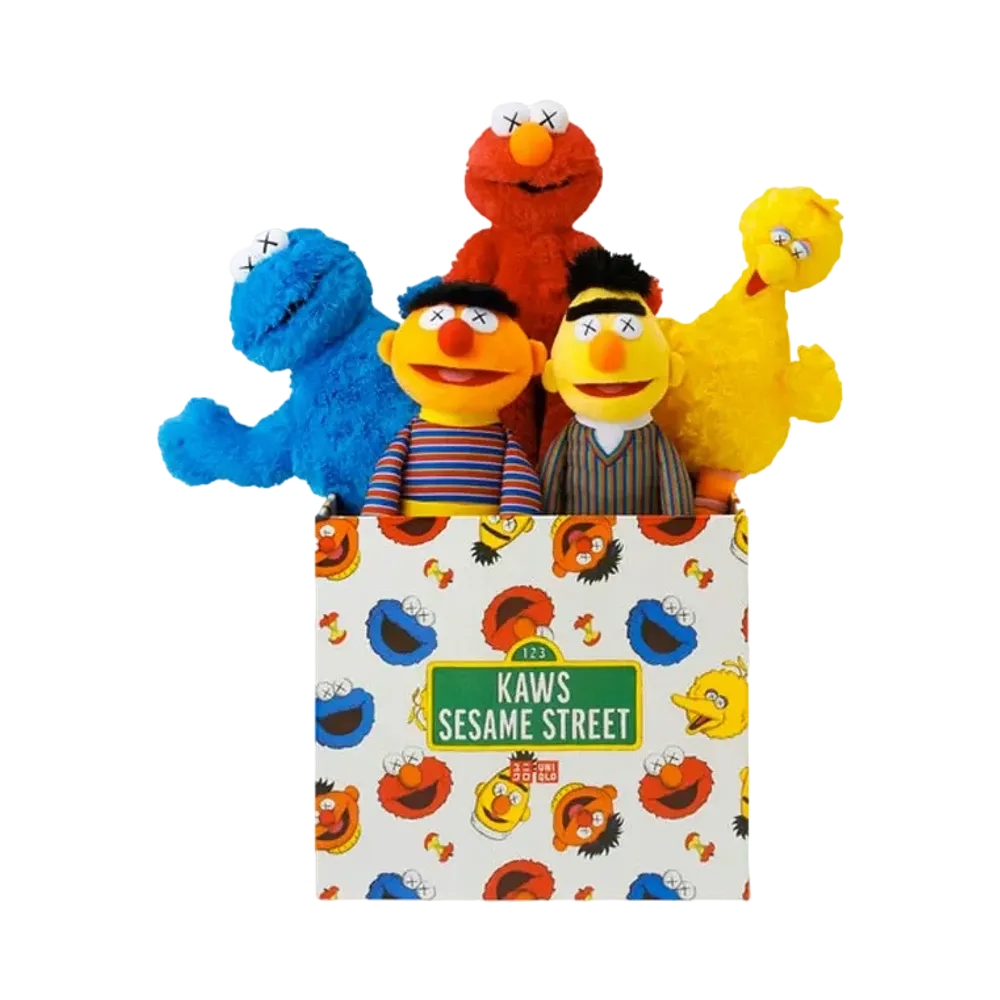 KAWS Sesame Street Uniqlo Plush Toy Complete Box Set "Multi"
