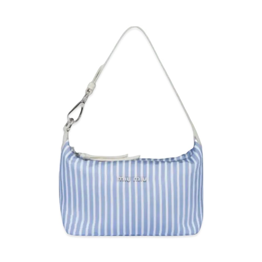 MIU MIU Miu Spirit Printed Favor Mini Bag "Sky Blue/White"