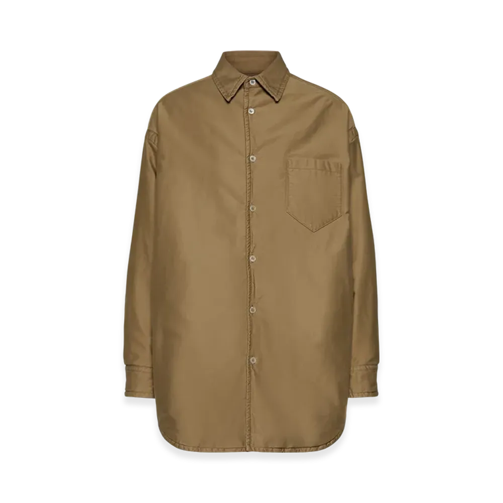 Maison Margiela Men's Padded Satin Cotton Shirt "Camel"