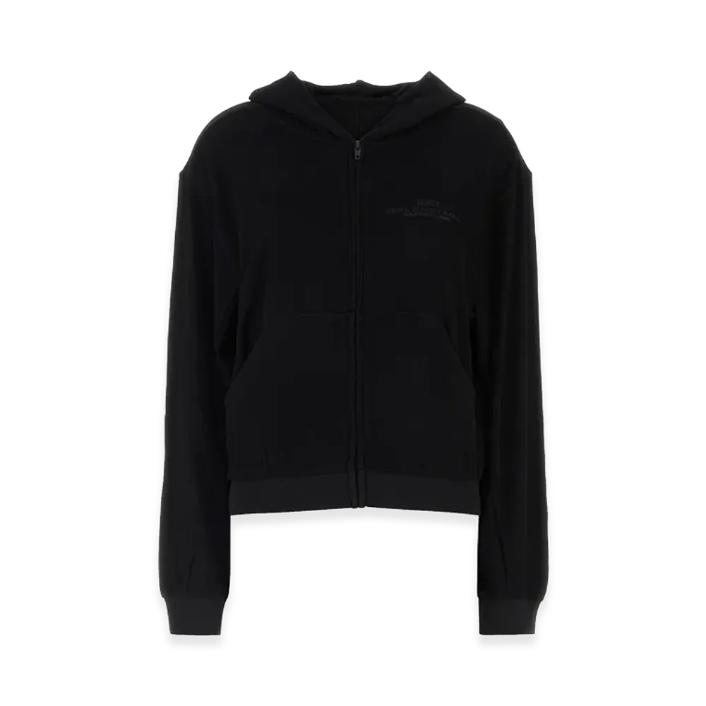BALENCIAGA Women's Small Fit Zip Up "Black"