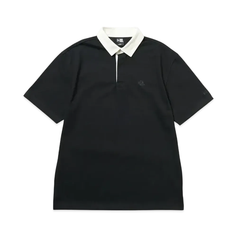 NEW ERA Golf Short Sleeve Heavyweight Rugby Shirt "Black"