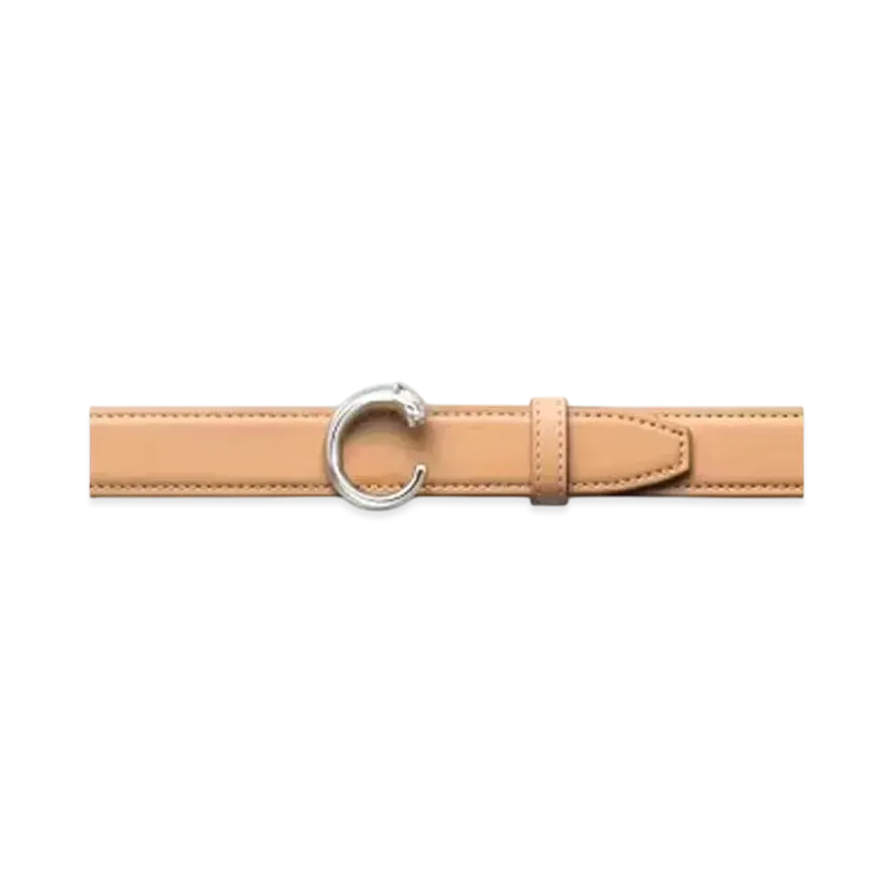 Cartier Belt, Panthere de Cartier, Size S (75cm) "Beige/Palladium"