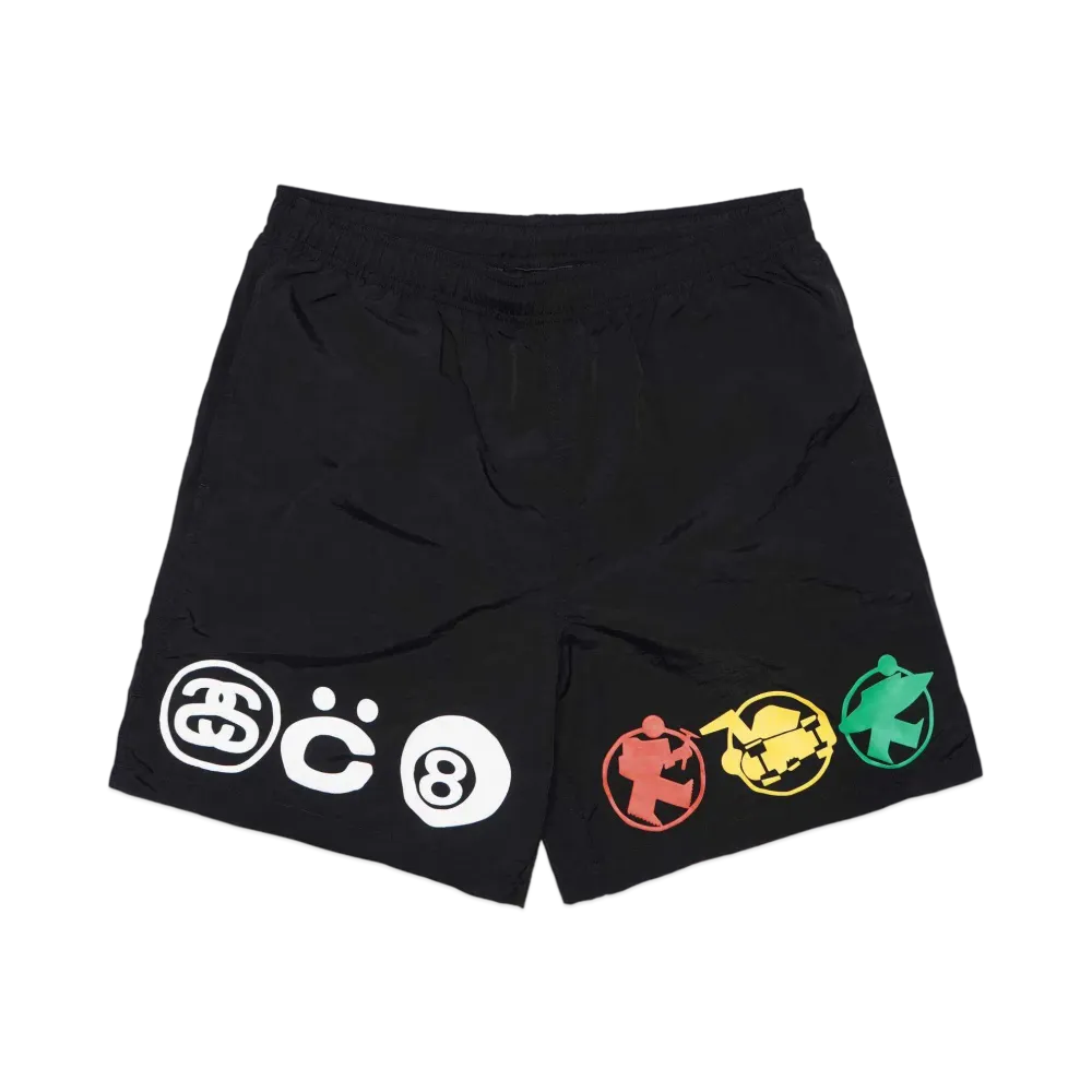 Stussy CPFM ICON WATERSHORT "Black"