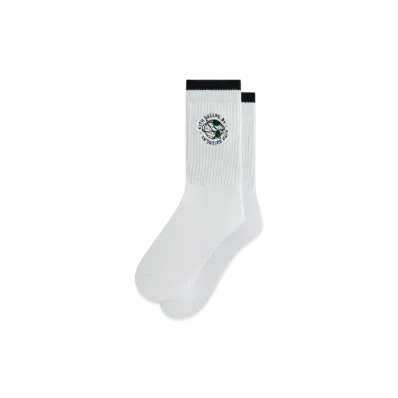 Kith Embroidered Globe Crew Sock "White"