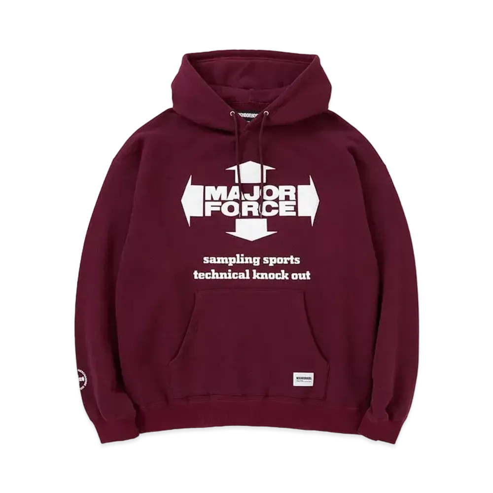 NEIGHBORHOOD x MAJOR FORCE Sweatparka LS "Burgundy"