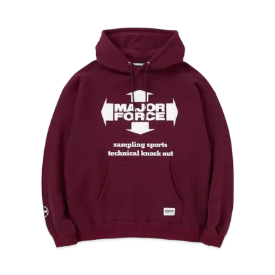 NEIGHBORHOOD x MAJOR FORCE Sweatparka LS "Burgundy"