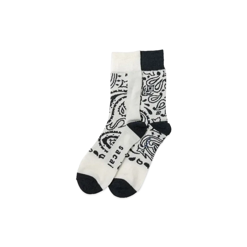 sacai Bandana Socks "Off White"