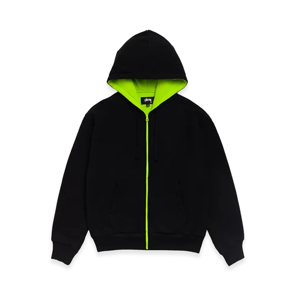 Stussy Double Faced Zip Hoodie "Black"