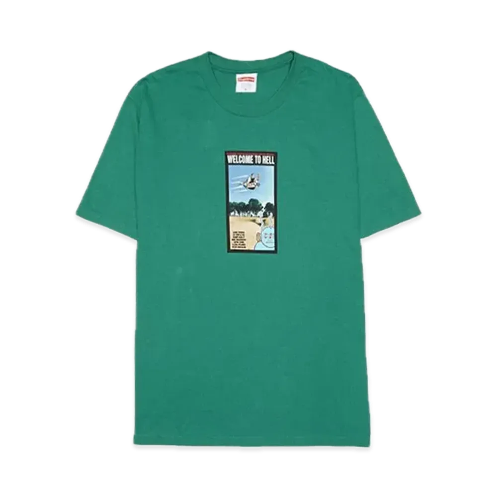 Supreme x Toy Machine Welcome To Hell Tee "Light Pine"