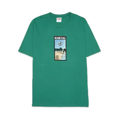 Supreme x Toy Machine Welcome To Hell Tee "Light Pine"