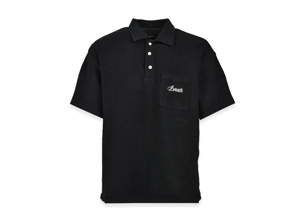 BREATH Glory Pile Polo Shirt "Black"