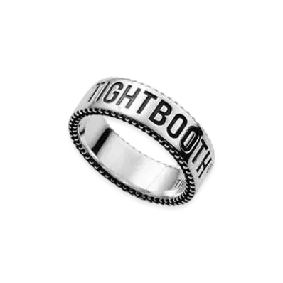 TIGHTBOOTH Label Logo Ring "Silver"