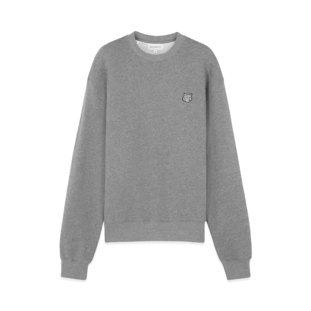 Maison Kitsune Bold Fox Head Patch Comfort Sweatshirt "Medium Grey Melange"
