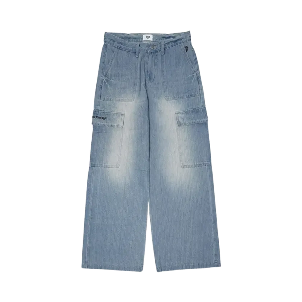 HTH denim cargo pants "LIGHT BLUE"
