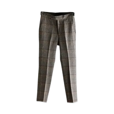 NEEDLES Twill Plaid Side Tab Trouser "Dark Brown" NS103