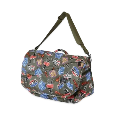 HYSTERIC GLAMOUR x PORTER Classic Stickers Pattern Messenger Bag "Khaki"