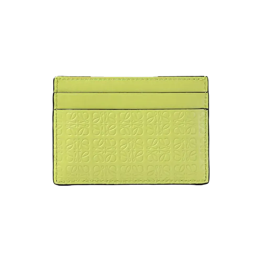 LOEWE Repeat Plain Card Holder "Lime Yellow"