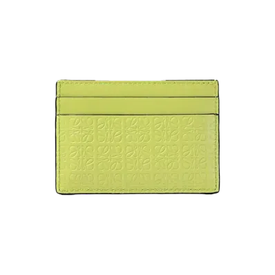 LOEWE Repeat Plain Card Holder "Lime Yellow"