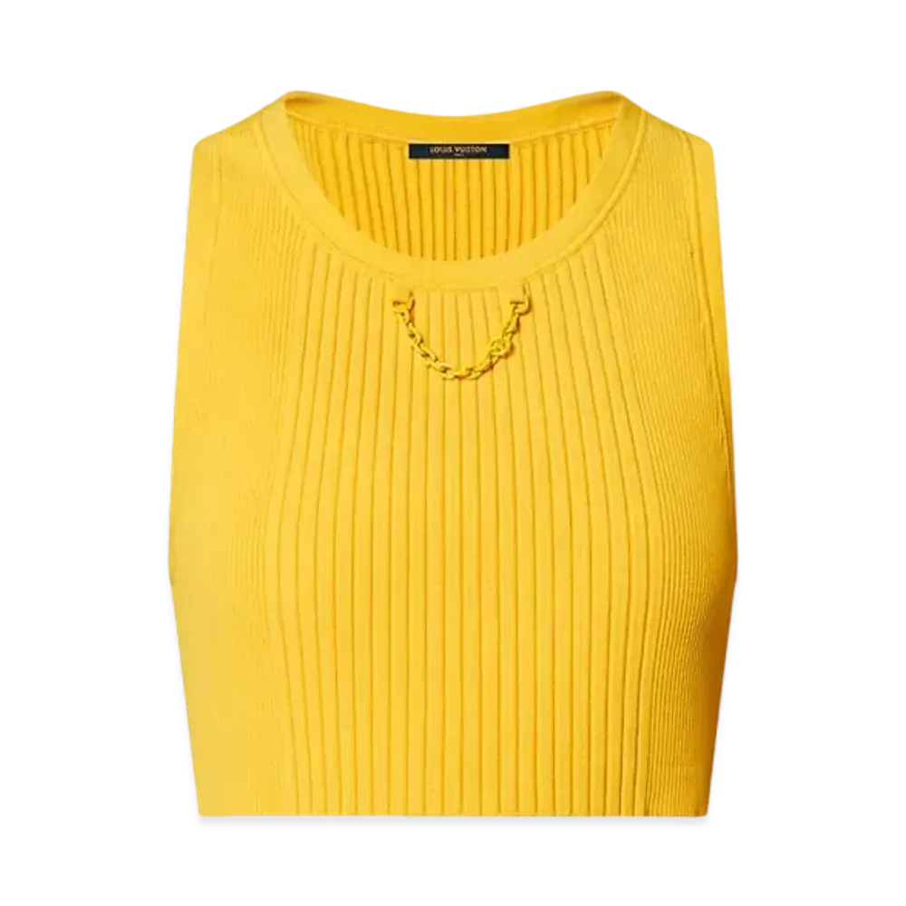 Louis Vuitton x Yayoi Kusama Ribbed Knit Crop Top "Moutarde"